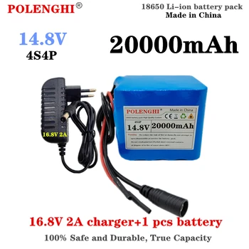 100% res zmogljivosti POLENGHI 4S4P 14.8 V 20Ah BMS polnilna litij-ionska baterija za 16,8 V polnilnik za skuterji in tricikli