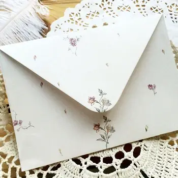 10Pcs Romantično Valentinovo pisalni Papir Elegantne Retro Serije Cvetlični Ovojnice Otrok Rojstni dan Kartico Tiskovine