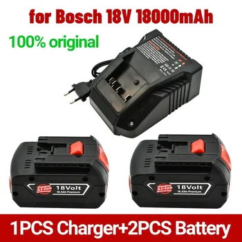 18V Akumulator 18Ah za Bosch Električni Vrtalnik 18V Polnilna Litij-ionska Baterija BAT609 BAT609G BAT618 BAT618G BAT614 + 1Charger