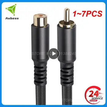 1~7PCS palčni Moški-1/4 palca Ženski Stereo Audio Adapter Kabel Adapter za Ločevanje Avdio Kabel 3,5 mm do 6,35 mm Kabel