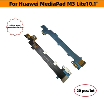 20 Kos/Veliko Polnilnik USB Dock Flex Kabel Priključek Odbor Polnjenje Vrata Nadomestnih Delov Za Huawei MediaPad M3 Lite 10.1