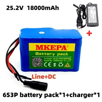 25.2 V 18.0 Ah 6s3p 18650 baterija litij-električna kolesa električna/uporabljajo v različnih litij-ionska baterija