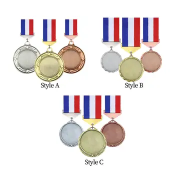 3 Kosov Prazno Medalje Cinkove Zlitine Nagrado, Darilo za Otroke, Odrasle, Dobitnik Medalje za Igre Konkurence Košarka Nogomet Stranka