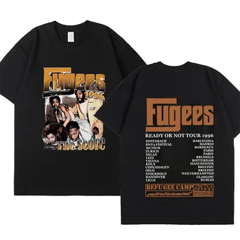 3D Hip Hop Skupine Fugees Band Print Majica s kratkimi rokavi Lauryn Hill Pras Wyclf Jean Graphic T-majice Za Moške, Modni Kratkimi Tees