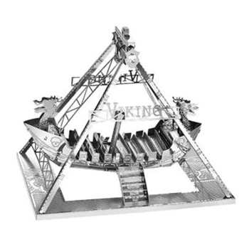 3D Kovinski Model Komplet Vikinška Ladja Skupščine Model DIY 3D Cut Model Puzzle Igrače Za Odrasle, Izvirnost