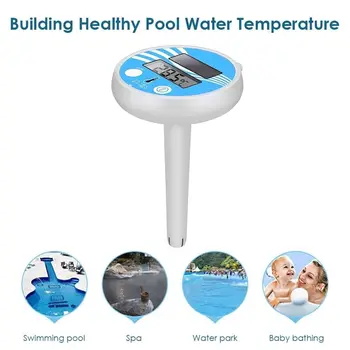 ABS Digitalni Termometer Plavajoče Sončno energijo Vodo Temp Tester Nepremočljiva LCD-Zaslon Plavajoče Bazen Termometer Bazen