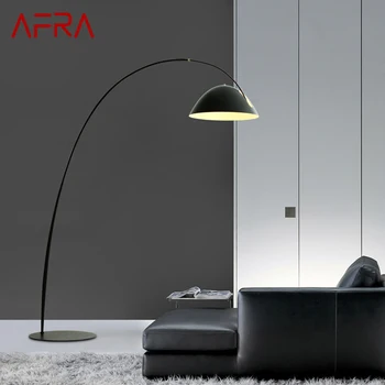 AFRA Nordijska Black Ribolov Talna Svetilka Moderne Družine Dnevni Sobi Zraven Kavč Ustvarjalne LED Dekorativna Stoječe Luči