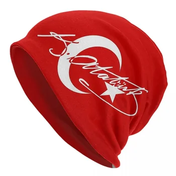 Ataturk Podpis Darilo Turčija, turška Topla Pletena Kapa Moda Bonnet Klobuk Jeseni, Pozimi na Prostem Beanies Klobuki za Unisex Odraslih