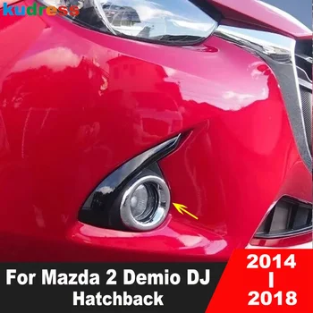 Avto Sprednje Luči za Meglo Lučka za Kritje Trim Za Mazda 2 Demio DJ Hatchback 2014-2017 2018 Chrome Glavo Foglight Ploščo Okraskov Dodatki