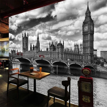 beibehang de papel parede Britanski retro retro ozadje Bar, Restavracija Hotel orodje trgovina plakat stereoskopski 3D Ozadje Freske