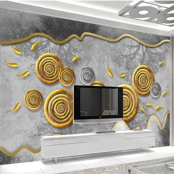 beibehang ozadje po Meri 3d freske novi Kitajski umetniški koncept zlati krog ustvarjalnih gozdu moda mehko vrečko 3d ozadje