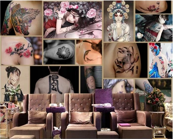 beibehang Prilagodite velikost tri-dimenzionalni ozadje uganke tattoo studio ozadju stene dekorativno slikarstvo papier peint