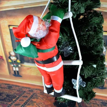 Božič Električni Santa Claus Glasbe Plezalno Lestev Lutka Božič Otroci Darilo Plezalni Božiček Za Dom Navidad Noel Kerst Santa Claus