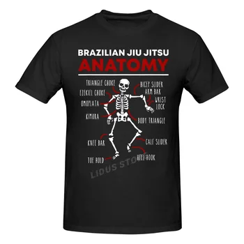 Brazilski Jiu Jitsu Anatomija Okostje Smešno Borilne veščine T Srajce Grafični Ulične Kratek Rokav Harajuku Hip Hop T-shirt