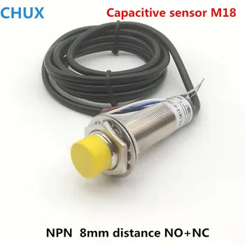 CHUX Kapacitivni Bližine Stikalo NPN NO+NC CM18-8-DNC M18 0-8 mm Zaznavanje Razdalje Tekoče Ravni Kapacitivni Senzor