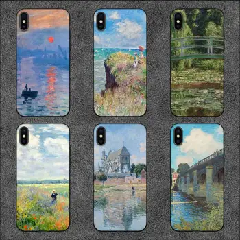 Claude Monet Vrt Lotus Most Umetnosti Primeru Telefon Za iPhone 11 12 Mini 13 14 Pro XS Max X 8 7 6s Plus 5 SE XR Lupini