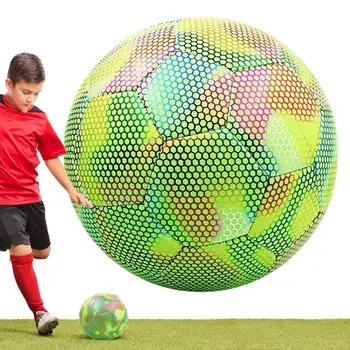 Fluorescentna Svetlobna Nogometno Žogo Velikost Odraslih 5 Otrok Žari V Temnih Prostorih Po Absorbira Svetlobo Nogomet