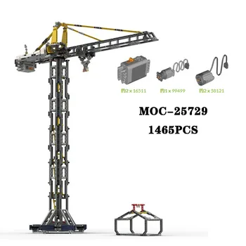 Gradnik MOC-25729 vrh Žerjava Tower crane Model Igrača Skupščine 1465PCS za Odrasle in Otroke Puzzle Izobraževanje Igrača Božično Darilo za Rojstni dan