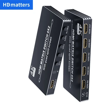 HDMI 4x2 Multi-pregledovalnik 4K HDMI Matrix Multi-pregledovalnik Swithch 4X2 HDMI 4K Multiviewer in HDMI Brezhibno Preklopnik HDMI Multiviewers