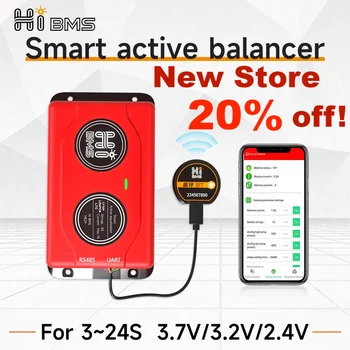 HIBMS Smart Active Balancer bms Lifepo4 Aktivno Izenačevalnik 4S Balance Board Bluetooth 1A Trenutno