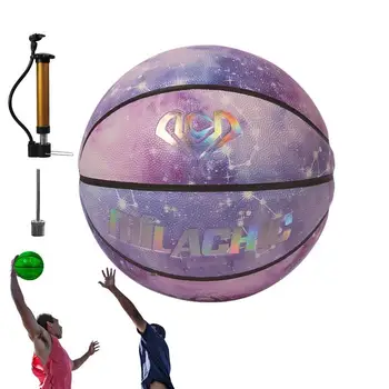 Holographics Košarka Self-Razsvetljava Žareče Žogo Ulica Kompozitni PU Usnje Basketballs Velikost 7 Notranja Zunanja Košarka