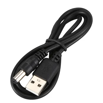Kabel USB 5,5 mm / 2.1 mm 5V DC Sod Vtičnica za Napajalni Kabel (Black, 75 cm)