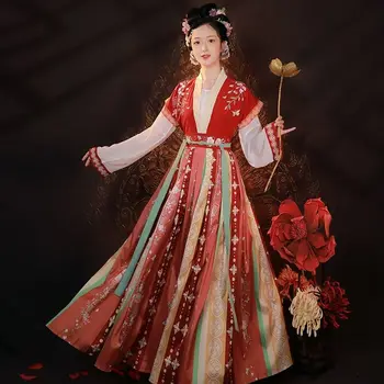 Kitajski Hanfu Obleka Ženske Obleke Letnik Etnične Stil Modni Obleko Elegantno Ulične Priložnostne Tradicionalno Kitajsko Obleko