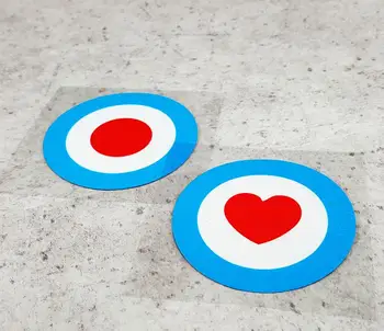 koncentričnih krogih nalepke modro belo rdeče srce reflektivni motorno kolo avto nalepke motokros dirke nalepke za PIAGGIO VESPA