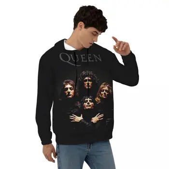 Kraljica Band Priložnostne Hoodies Unisex Klasičnih Band Smešno Hoodie Pozimi Ulične Design Sweatshirts Prevelik Oblačila