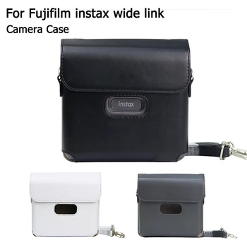 Kristalno Primeru za Fujifilm Instax Povezavo Široko Široko Tiskalnik, Kamera Primeru PU Usnjena torbica z naramnico Letnik Fotoaparat Torba