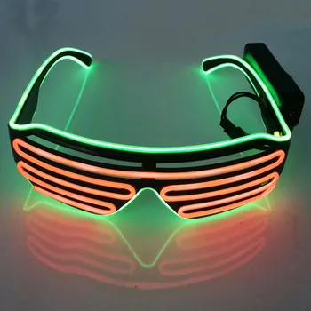 LED Utripa Očala Z Desetimi Barvami Za Stranke DJ Neon Očala Noč Sijaj Izdelke, Pisane Očala Z Drugačno Barvo
