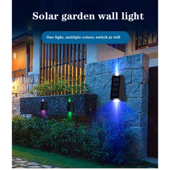 LED Vodoodporni Vrtno Ograjo na Palubi Zunanjost Dekoracijo za na Prostem Sončne Stene, Svetilke Visi Gor in Dol za Žareče Sončne Svetlobe