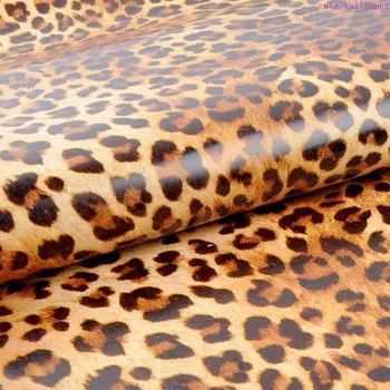 Leopard Natisniti Nepremočljiva Dekor Obrnite Papir za Pohištvo Prenovo Vinil Samolepilni Izmenljive Ozadje Nalepke za Steno