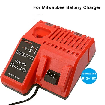 M12-18 C Li-ionska Baterija Polnilec za Milwaukee 12 V 14.4 V 18V C1418C 48-11-1815/1828/1840 M&18 M 14 M 12 Litijeva Baterija, 2 Sedeži