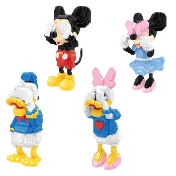 Mickey Mouse Mikro Gradniki Disney Nasumice Donald Daisy Raca Minnie Mouse Mini Opeke Številke Igrače Za Darilo