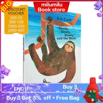 MiluMilu Original Otrok Knjig Počasi Je Rekel Lenivec Angleški Zgodba Slikanica