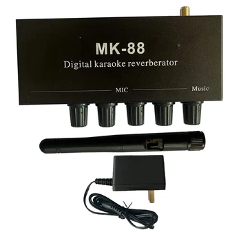 MK-88 Digitalni Karaoke Reverberator Stereo Preamplifier Avdio Ojacevalnikom Mešanje Odbor Z DC 12V Power-Adapter NAS Plug