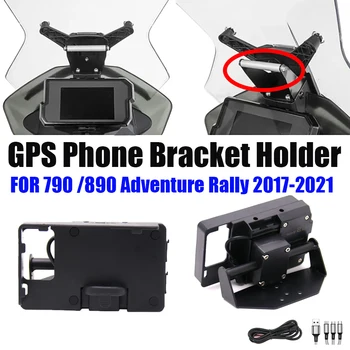 Motorno kolo Mobilnega Telefona GPS Navigacija Nosilec, USB Polnjenje Imetnik Ustreza Za 790 890 ADV Avanturo Nov Rally 2017-2021