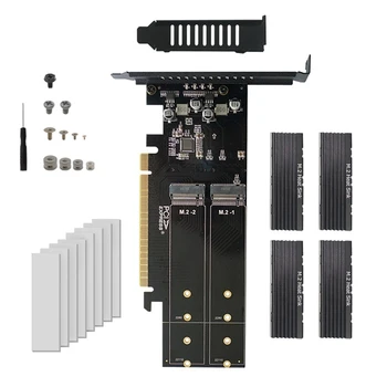 Novo Pcie Za M2 vmesniško Kartico Pcie X16, 4 Port M2 NVME M Ključ SSD Pretvornik M. 2 PCI Express X16, Adapter VROC Širitev Kartico