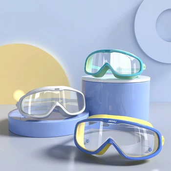 Otroci Plavanje Očala Otrok s Čepi Plavati Očala Fantje, Deklice Nepremočljiva HD Anti-fog Nastavljiv Očala