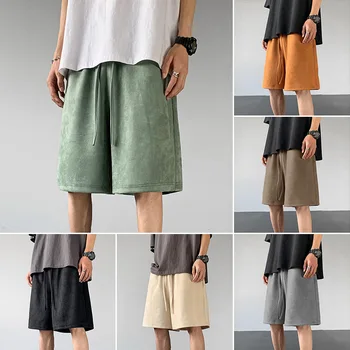 Poletje 2023 novo antilop hlače za moške high street modne blagovne znamke svoboden odrezana hlače moški športni barva preproste hlače