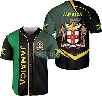 Poletje Novo Jamajka Baseball Jersey Majica Meri Ime Ekipe Jamajški Baseball Jersey za Moške, Ženske