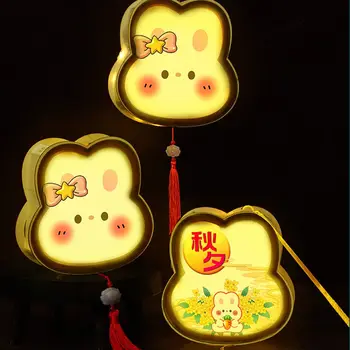Prenosni Retro DIY Tassel Otrok Star Sredine Jeseni Lantern Festival Moon Luč Kitajski Slog Luč, Luč Zajec
