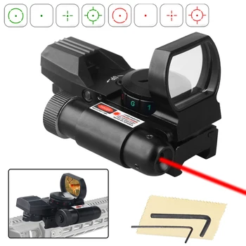 Red Dot Laser Obseg Lov Taktično 4 Reflex Holografski Sight Optični Orožje Riflescope Airsoft Dodatkov za 20 mm Železniškega Gori