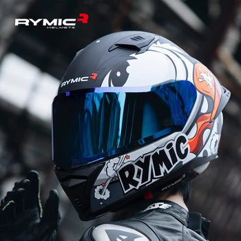 RYMIC Moto Flip Up Čelada PIKA Capacete De Moto Motoristična Čelada Motoristična Moški Ženske Retro Jahalne Čelade