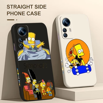 Simpsons, Luštna družina Tekoče Levo Vrv Primeru Telefon Za Xiaomi 12T 12S 12 11 Ultra 10T 11T 9T Note10 Pro Lite 5G Pokrov