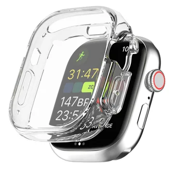 Steklo+primeru Za Apple Watch Ultra 49 mm Trak Smartwatch PC Odbijača+Screen Protector Band Kaljeno Kritje iwatch serija dodatna Oprema