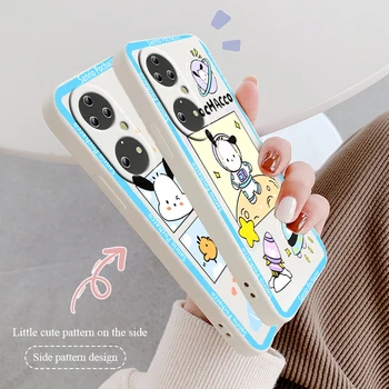 Telefon Primeru Za Huawei P50 P40 P30 P20 Pro Lite E Y9S Y9A Y9 Y6 Nova Y70 5T 9 5G Pochacco Sanrio Anime Srčkan Tekoče Vrv Pokrov