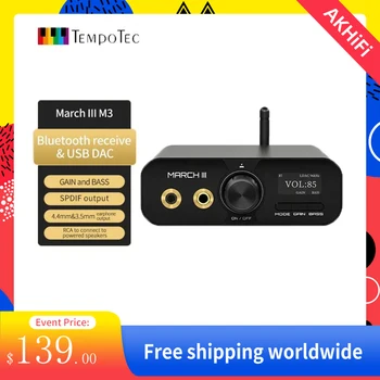 TempoTec M3 HI-fi USB DAC,5.2 Bluetooth z DAC,Slušalke Ojačevalnik 4.4 mm,Dolgo Prenos na Daljavo, Bluetooth Audio Sprejemnik, DSD