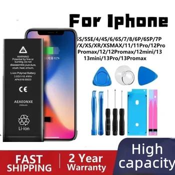 Visoka Zmogljivost Original IC Baterije Za iPhone 6 S 6S 7 8 X XS XR 11 Zamenjava Baterij Za iPhone11 iPhone7 iPhone8